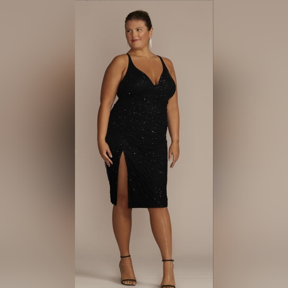 Black Beaded Sparkly Party Dress